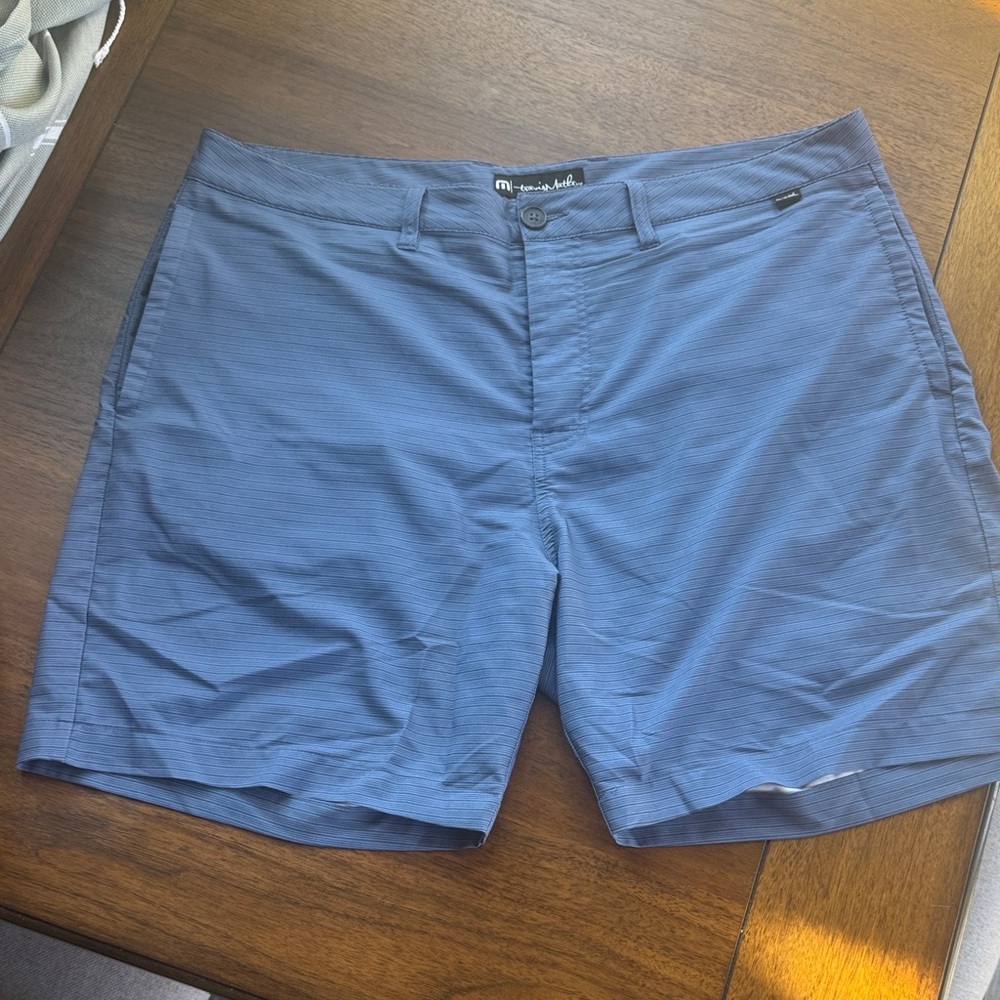 Travis Mathew Classic Blue Flat Front Shorts